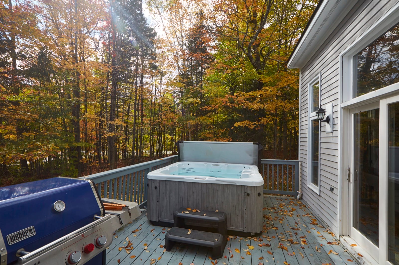 First Chair Lair hot tub on the deck