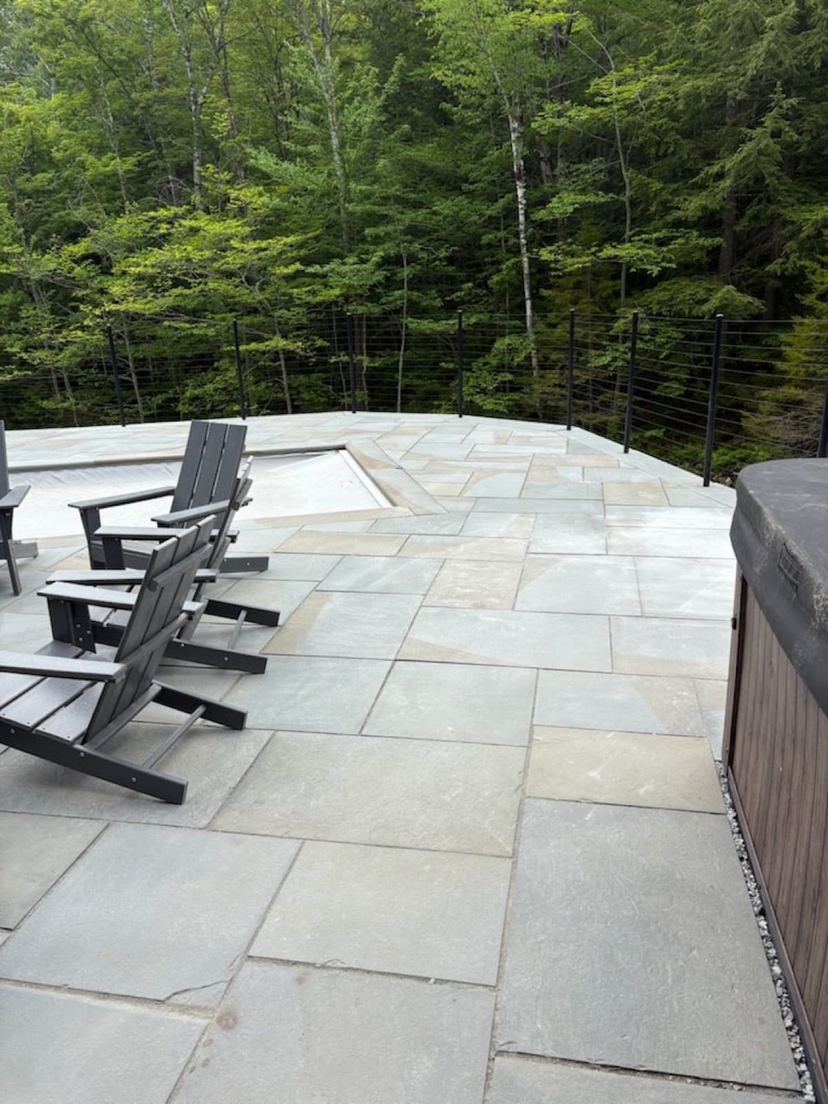 Wandering Moose bluestone pool patio